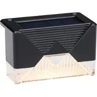 Grundig Gartenleuchten Solar 4er Pack - Solarleuchten für Terrasse und Zaun - Warmweißes Stimmungslicht - Inkl. Befestigungsmaterial - 6-8 Stunden Akkulaufzeit