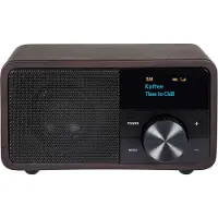 Kathrein DAB+ 1 mini Holz (dunkel) portables Radio DAB/UKW mit Akku 20 Stunden Streaming
