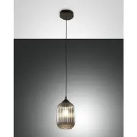 FABAS LUCE Pendelleuchte Aston E27 Ø140mm Grau