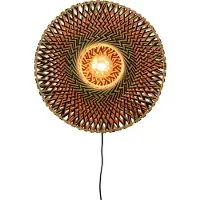 Good&Mojo - Wandlampe Bali - Bambus/Schwarz - Ø44cm