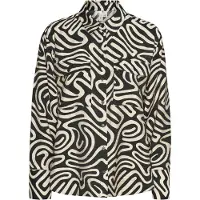 Vero Moda Bluse in Schwarz/ Beige - M