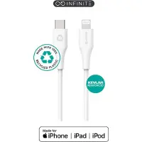 ESTUFF ES602370-BULK, 3 m, Lightning, USB C, Stecker, Stecker, Weiß