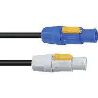 PSSO 30235070 Str?m Forbindelsesledning [1x PowerCon-stik - 1x PowerCon-stik] 5.00 m Sort