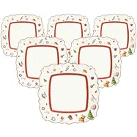 Villeroy & Boch Frühstücksteller "Frühstücksteller Toys Delight 22 x 22 cm 6er Set bunt"