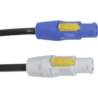 PSSO 30235040 Str?m Forbindelsesledning [1x PowerCon-stik - 1x PowerCon-stik] 5.00 m Sort
