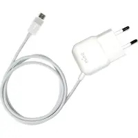 Puro Mini Travel Charger - Portable Wall Charger with Micro USB Cable (White)