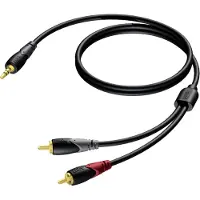 Procab CLA711/5 3,5 mm male - 2x Cinch 5 Meter Av-Kabel