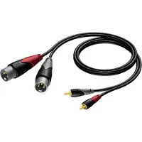 Procab Kabelis XLR x2 - RCA (Cinch) x2 1,5 m lang (CLA701)