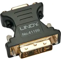 Lindy 41199, VGA, DVI-I, Schwarz, Gold