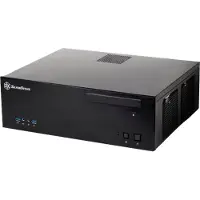 Silverstone SST-GD04B, HTPC, PC, Aluminium, SECC, DTX,Micro-ATX,Mini-ITX, Schwarz, 1x 120 mm,2x 120 mm