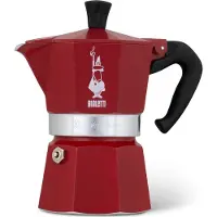 Bialetti 4941, Mokka-Kanne, Rot, Aluminium, 1 Tassen, CE, 322 g