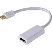 Akyga AK-AD-38, 0,15 m, HDMI Typ A (Standard), Mini DisplayPort, Männlich, Weiblich, Weiß