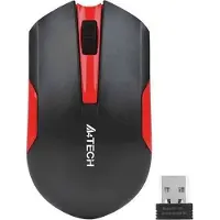 A4Tech G3-200N, Beidhändig, Optisch, RF Wireless, 1000 DPI, Schwarz, Rot