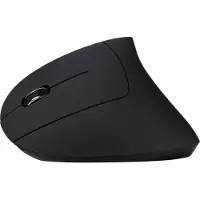 Inter-Tech KM-206L, Linkshändig, Vertikale Ausführung, Optisch, RF Wireless, 1600 DPI, Schwarz, Weiß