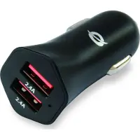 Conceptronic CARDEN04B 2-Port 24W USB-KFZ-Ladegerät