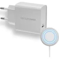 RealPower PC-MagSet, Drinnen, AC, Kabelloses Aufladen, Weiß