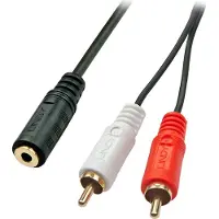 Lindy Audio-Adapterkabel mit 2x RCA an 3,5mm Klinkenstecker