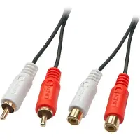 Lindy 35671, 2 x RCA, Männlich, 2 x RCA, Weiblich, 2 m, Schwarz, Rot, Weiß