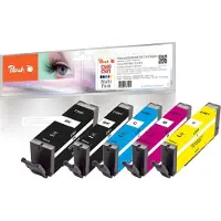 Peach PI100-356, Standardertrag, Schwarz, Cyan, Magenta, Gelb, 5 Stück(e), Multipack