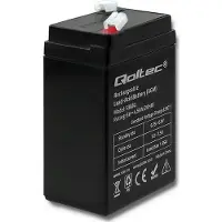 Qoltec AGM Batterie | 6V | 4,5Ah | Wartungsfrei | Effizient | LongLife | für USV, Waagen, Kassen