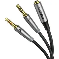 24.Se AV192 cable AUX audio splitter headphones + microphone to 3.5mm mini jack cable (gray)