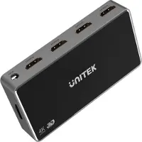 UNITEK V1109A, HDMI, 4x HDMI, 1.4b, 3840 x 2160 Pixel, Schwarz, Grau, 4K DCI