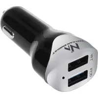 Macleans Auto KFZ Ladegerät Schnellladegerät Quick Charge QC 3.0 Smart-IC USB Kabel 1,5m
