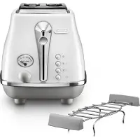 De'Longhi De’Longhi CTOC2103.W, 2 Scheibe(n), Weiß, Edelstahl, Tasten, Niveau, Drehregler, 900 W, 220 - 240 V