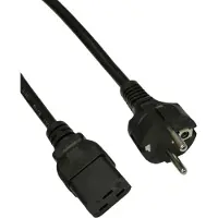 Akyga Server power cable AK-UP-01 IEC C19 CEE 7/7 250V/50Hz 1.8m Schwarz 1 8 m CEE7/7 C19-Koppler