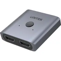 UNITEK V1127A, HDMI, 2x HDMI, 3840 x 2160 Pixel, Grau, Aluminium, 4K Ultra HD