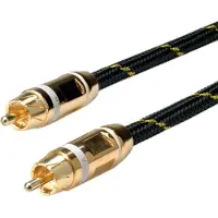 Roline GOLD Cinch-Verbindungskabel simplex Stecker / Stecker, weiss 5,0m
