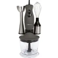 Clatronic SMS 3777, Stabmixer/Schneebesen/Multizerkleinerer zum mixen, zerkleinern, schlagen, 400 Watt, inklusive Zubehör, Edelstahl/Titan