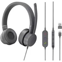 Lenovo Go - Headset - On-Ear - kabelgebunden - aktive Rauschunterdrückung - USB-C
