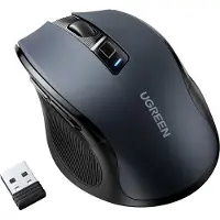 UGREEN 6957303898558, rechts, Optisch, RF Wireless + Bluetooth, 4000 DPI, Schwarz