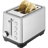Catler Toaster TS 4013, 1000W, Edelstahl, für 2 Scheiben, 3 Funktionen, Bagel-Funktion, Grillrost