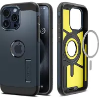 Spigen Tough Armor Case MagSafe für das iPhone 15 Pro Max - Metal Slate