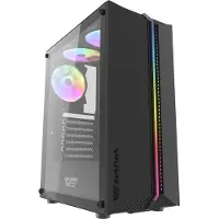 Darkflash DK151, Midi Tower, PC, Schwarz, ATX, ITX, micro ATX, ABS, Gehärtetes Glas, 16 cm