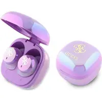 GUESS Bluetooth Kopfhörer Gutwsj144Esu Tws + Docking Station Lila/Violett Irisierend 4G Gedrucktes Logo