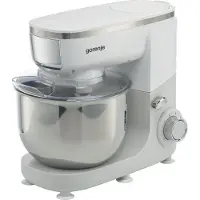 Gorenje MMC1005W, 4,8 l, Grau, Edelstahl, Weiß, Tasten, Drehregler, Schlagen, Mischung, Schleifen, Kneten, Mixen, 1,1 m, Engine lock