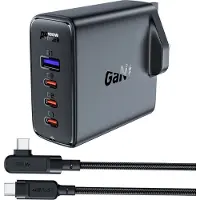 Acefast A40, Drinnen, AC, 2 m, Schwarz