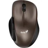 Genius Ergo 8200S Maus, kabellos, optisch, 1200 dpi, 5 Tasten, geräuscharm, BlueEye-Sensor, USB, Schokoladenfarbe