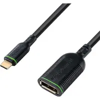 Microconnect MC-USBCDP-A, 0,2 m, USB Typ-C, DisplayPort, Stecker, Buchse, Gerade