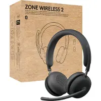 Logitech Zone Wireless 2, Kabellos, Büro/Callcenter, 230 g, Kopfhörer, Graphit
