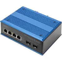Digitus Industrieller 4+2-Port Gigabit Ethernet PoE Switch, Unmanaged, Gigabit Ethernet (10/100/1000), Vollduplex, Power over Ethernet (PoE)