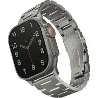Uniq Osta Stahlarmband mit Selbstjustierenden Gliedern für Apple Watch | 44/45/46/49 mm - Titanium (Silver)