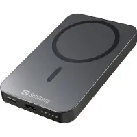 Sandberg - Magnet Wireless Powerbank 5000 ALU