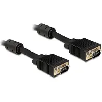 DeLOCK 2m VGA Cable, 2 m, VGA (D-Sub), VGA (D-Sub), Schwarz, Stecker/Stecker