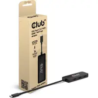 Club 3D CLUB3D USB-C to Triple HDMI, USB Typ-C, Schwarz, 8K Ultra HD, 144 Hz, HDMI, USB