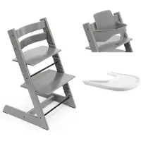Stokke Tripp Trapp Bundle Treppenhochstuhl inklusive Babyset & Tray, grau