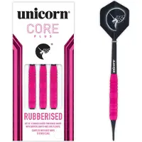 Unicorn Core Plus Rubberised Pink Brass Soft Darts 1 Satz
